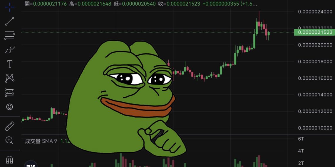 PEPE����50%�ٴ��¸� ��ֵһ��ͻ��10����Ԫ