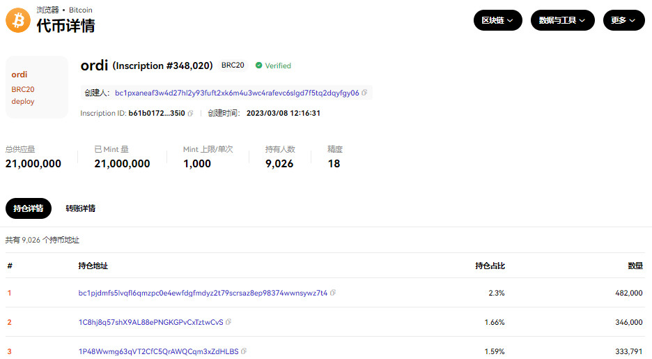 徐明星宣布OKX推出BRC-20浏览器!有望改善比特币生态交易体验 徐明星宣布OKX推出BRC-20浏览器!有望改善比特币生态交易体验