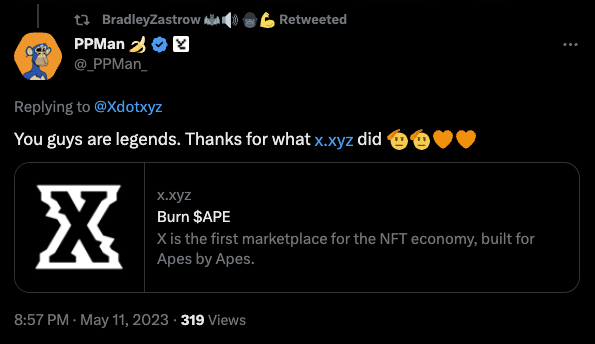 黄立成的NFT交易所X.xyz今日关闭!平台代币暴跌82% 黄立成的NFT交易所X.xyz今日关闭!平台代币暴跌82%