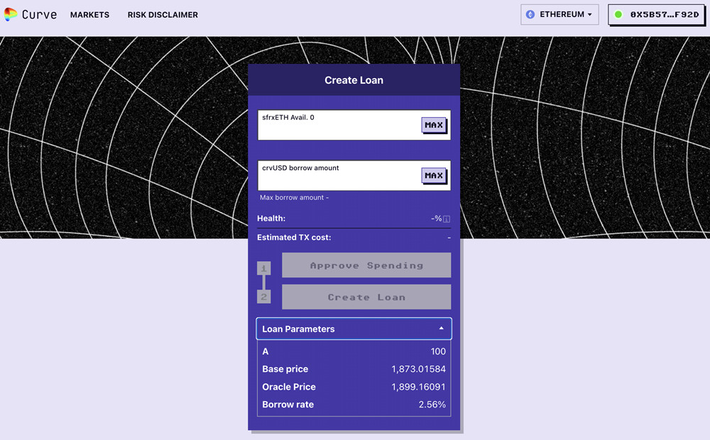 Curve上线稳定币crvUSD测试版!目前只支持sfrxETH抵押铸造 Curve上线稳定币crvUSD测试版!目前只支持sfrxETH抵押铸造
