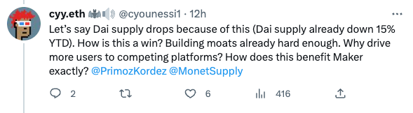 MakerDAO提案将DAI储蓄率提高至3.3%!DAI流通量是增加还是减少? MakerDAO提案将DAI储蓄率提高至3.3%!DAI流通量是增加还是减少?